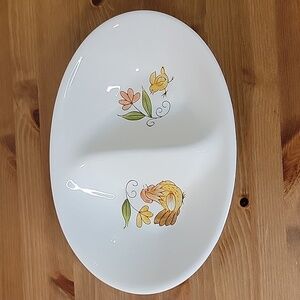 MCM Hen And Chick Divided Ceramic Dish Made In Japan